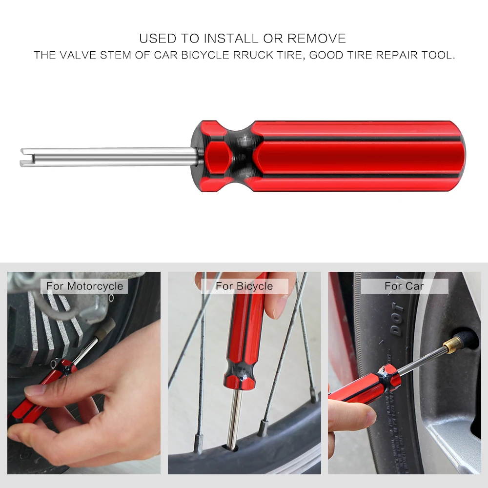 

Single Head Valve Core Remover Auto Car Valve Stem Core Removal Remover Wrench Adapter Set