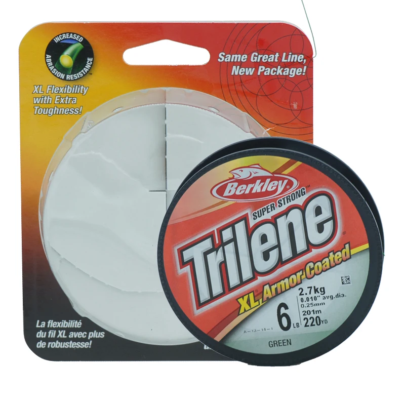 Berkley TRILENE 201 м 220yd нейлоновая рыболовная леска 6/10/12/14/17/20LB зеленый приманки моноволокна пескария linha-де-песка рыболовную леску