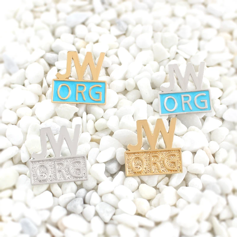 

Four-color letter JW ORG brooch Jehovah's Witnesses are Bible-based beliefs As a clothing badge jewelry Is a meaningful thing