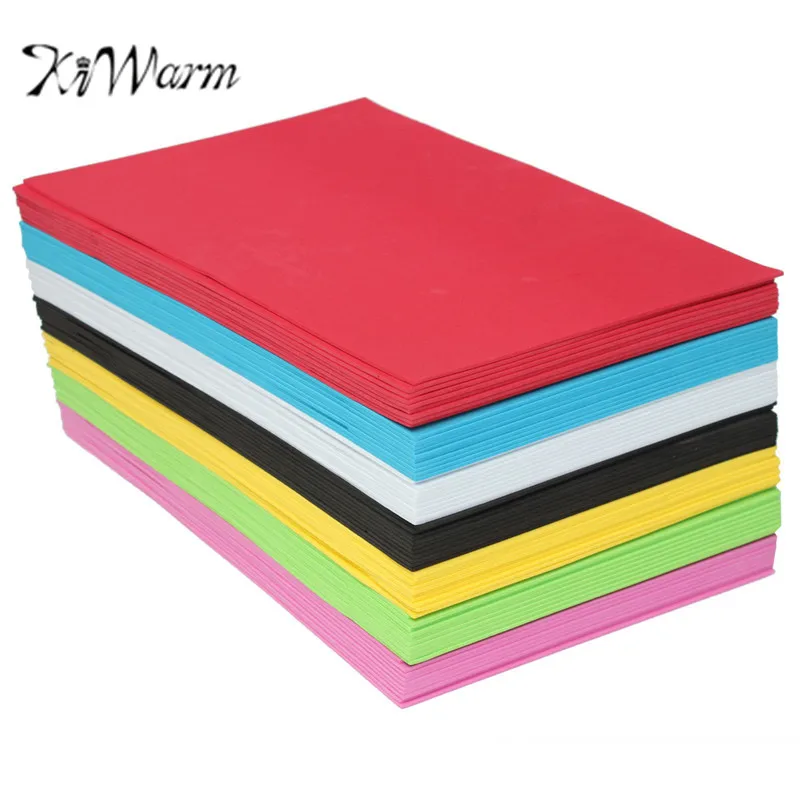 

KiWarm 10pcs/lot Multicolor Sponge Foam Paper Fold Scrapbooking Paper Craft DIY Card Gifts Decor Accessories 29x20cm 2mmThick