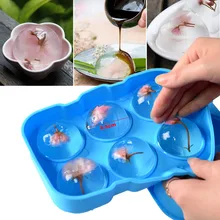 Многоцветный виски коктейль большой лоток для льда 6 отверстий форма кубика льда круглая форма льда мяч производитель силиконовая форма льда