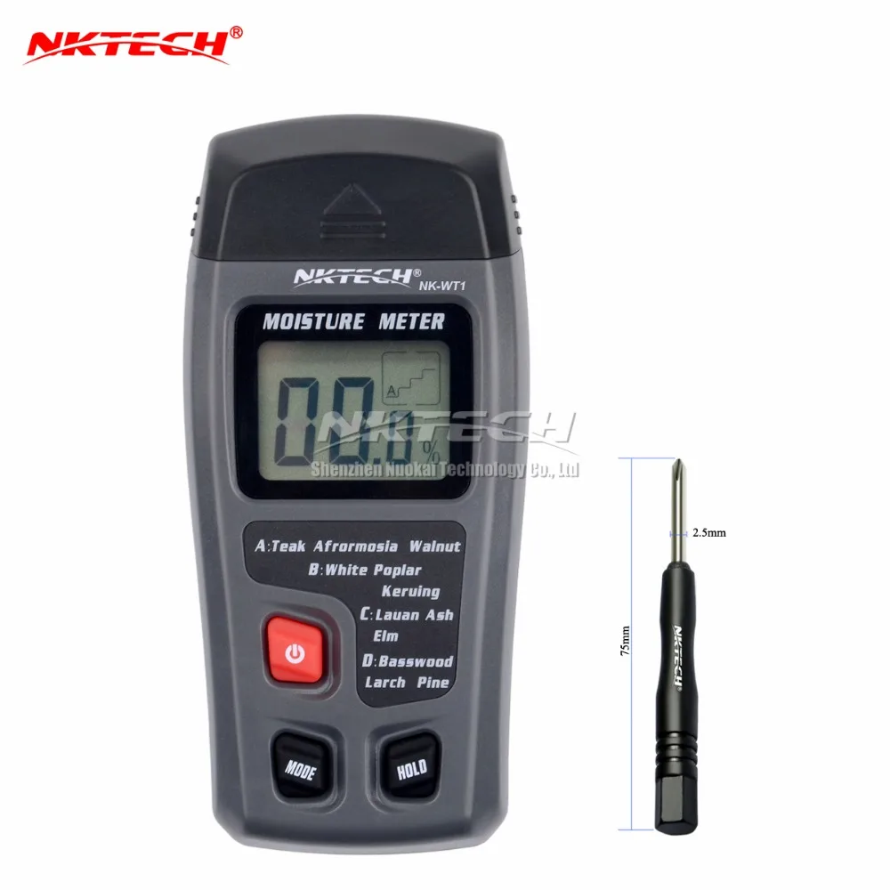 Beste NKTECH NK WT1 VS EMT01 Handheld hout hygrometer Digitale LCD Hout Hout Vocht Vochtigheid Meter Detector Tester diagnostic te