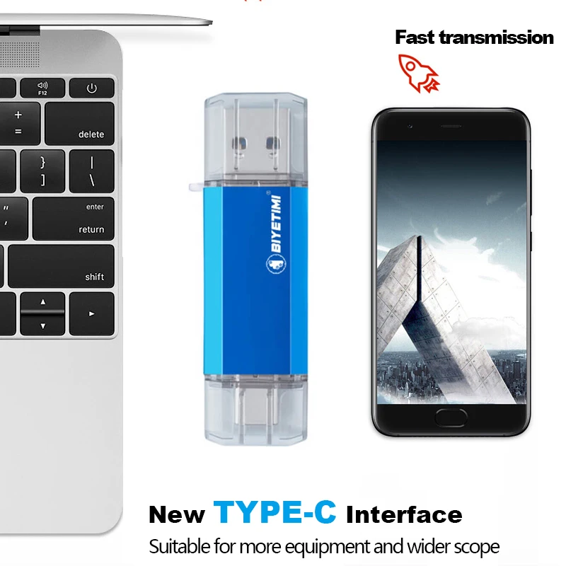 Biyetimi Тип C 3 0 Usb флеш накопитель 64Гб флэш 16 Гб Флеш 32 TF карта с фактическим объемом