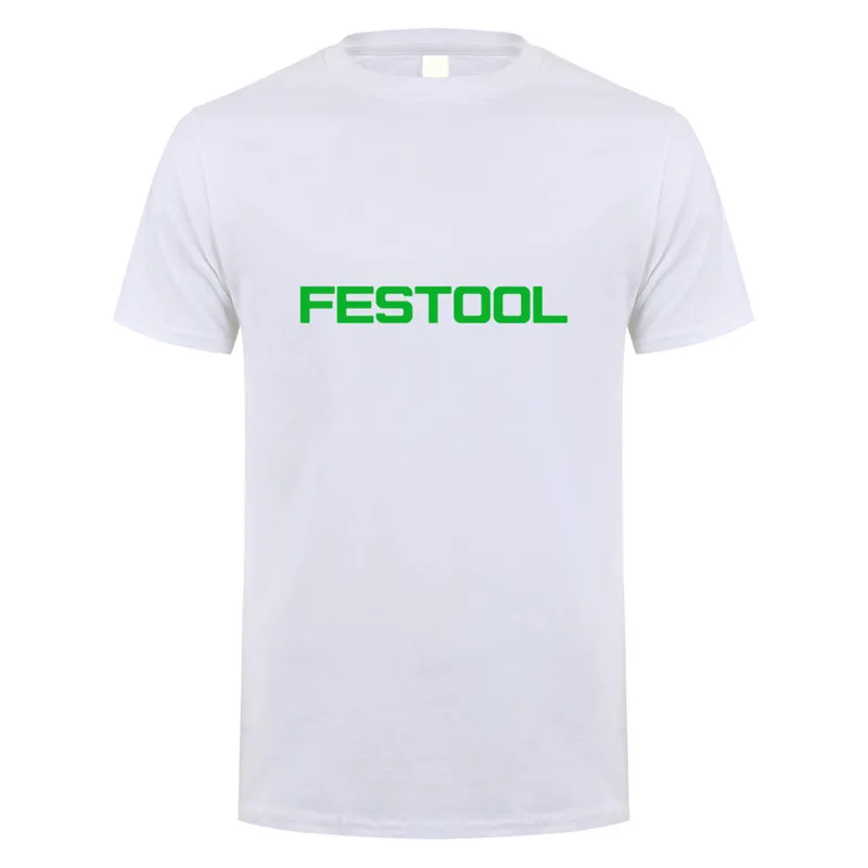Festool Футболка Мужская топы Новая мода короткий рукав Festool инструменты футболка футболки мужские футболки LH-053 - Цвет: White