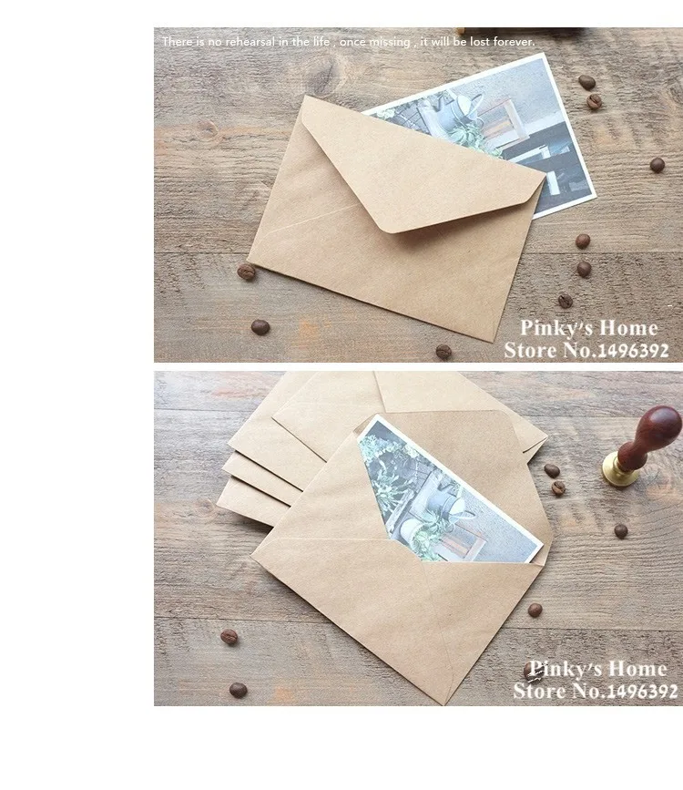 (10 шт./лот) ретро-конверты чистая крафт-бумага Винтаж записки конверты для открыток конверты из крафт-бумаги конверт