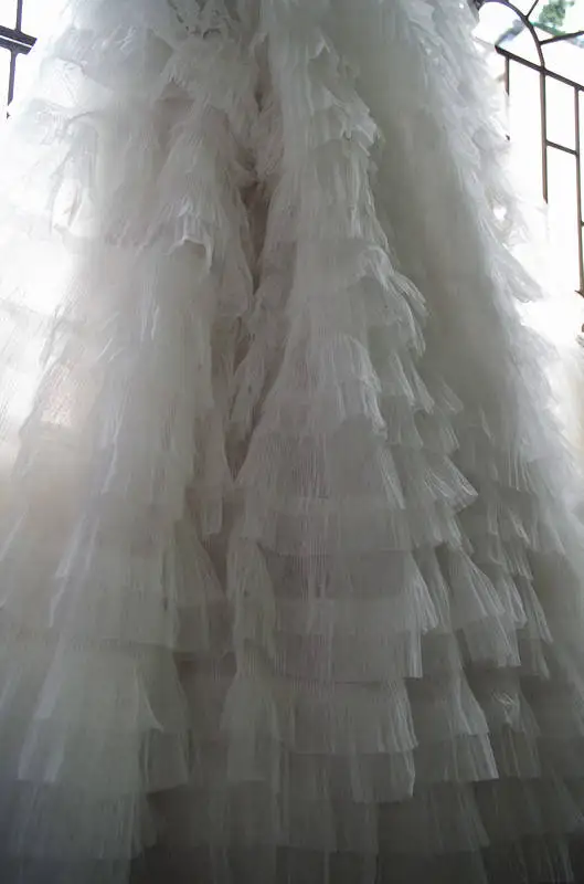 

3 yards 3D peach pink ruffle Fabric, pleated fabric, haute couture fabric, Photography Prop Backdrop, Wedding Decors pro