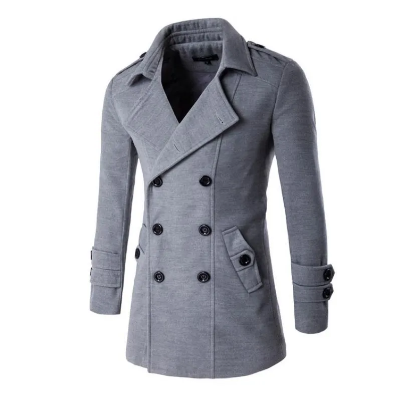 2017 New Fashion Autumn Winter Double Breasted Coats Long Trench Coat ...