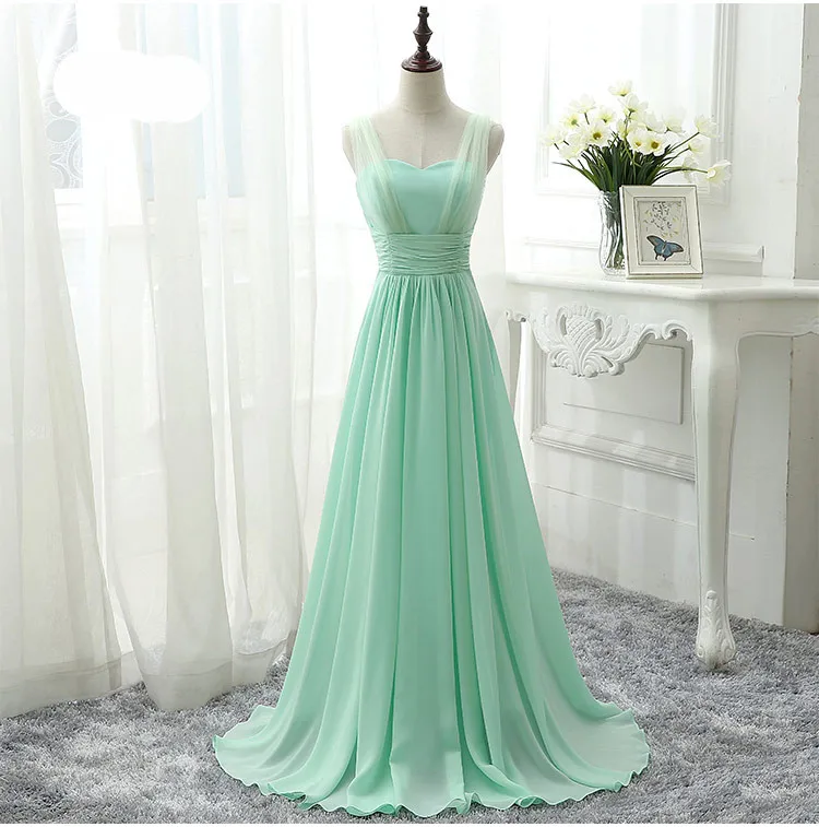 Милое Королевское синее платье подружки невесты, розовое шифоновое вечернее платье, Vestido, Дешевое платье подружки невесты, es SW180413, на заказ - Цвет: mint green