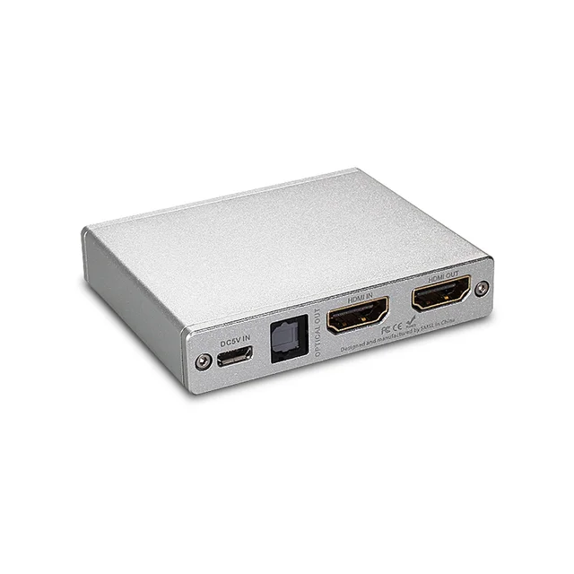 SMSL SH-1 HDMI Audio Extractor HDMI To HDMI Optical/3.5mm Stereo Analog Audio Converter Separator Support HD Format 4k*2k