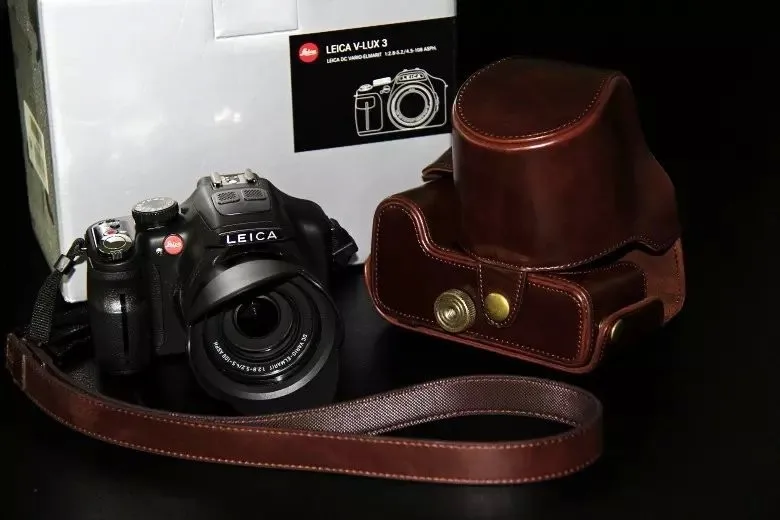 Высококачественная камера кожаный чехол сумка для Leica V-LUX4 с плечевым ремнем Чехол Сумка