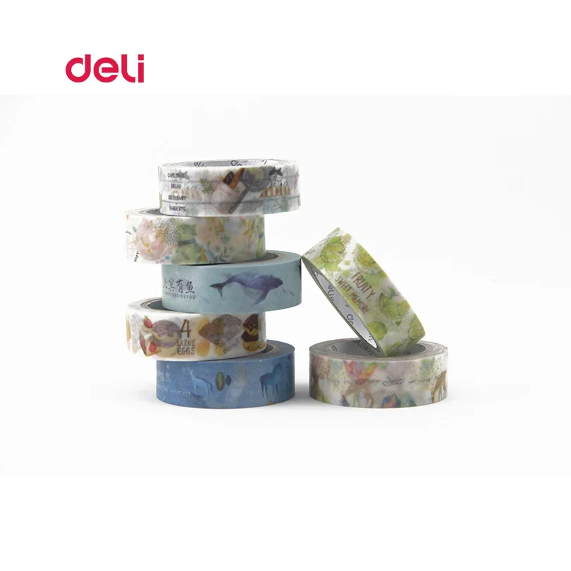 Deli 1 шт. Офисная клейкая лента бумага для рисования фруктов рыбок декоративная