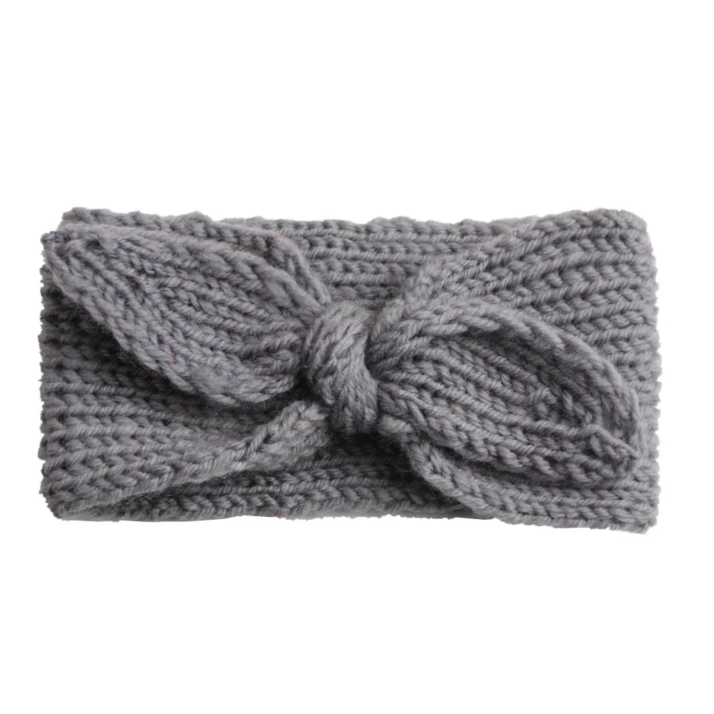 Cute Baby Girl Headbands Knitted Newborn Baby Bows Haarband Turban Head Warm head band Infant Toddler Hair band Bebes Acessorios