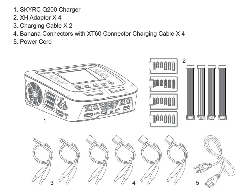 SKYRC Q200 интеллектуальное зарядное устройство/Dis зарядное устройство AC/DC беспилотный баланс зарядное устройство для Lipo/LiHV/литий-железо/ион/NiMH/NiCD/свинцово-кислотная батарея
