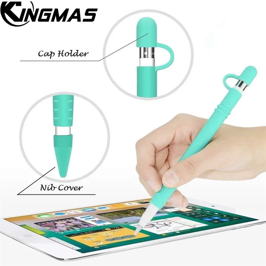 360 полный защитный чехол для Apple пенал мягкий силиконовый iPad Pencil колпачок