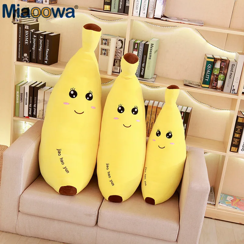 

1pc 120cm Huge Soft Banana Boyfriend Pillow for Girls Valentine's Gift Staffed Big Emoji Banana Plush Toys Creative Kid