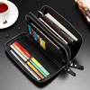 New Genuine Leather Multifunctional Long Wallet Cow Leather Zipper Money Clip Men's Simple Design Business Clutch Cellphone bag 5