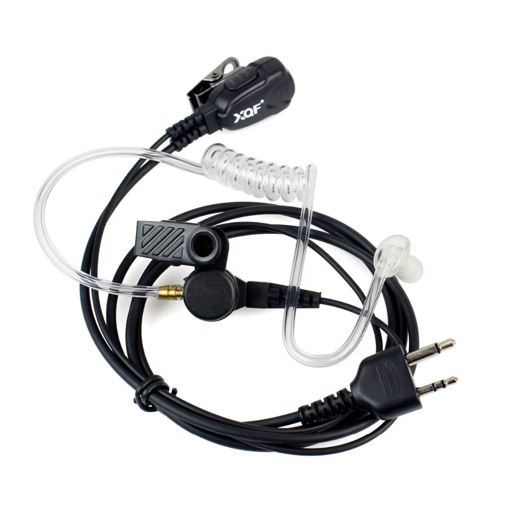 XQF акустический трубчатый наушник Mic PTT гарнитура для Kenwood HYT UV5R 888S Motorola GP88 CLS1450 Midland
