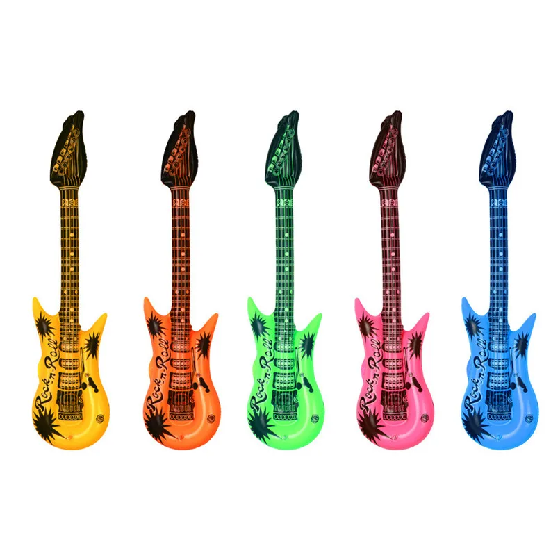 

Swimming Rings Guitar balloon Summer Beach Swiming Novelty Inflatable Blow Up Guitar 90cm Fancy Dress Accessory #2y16