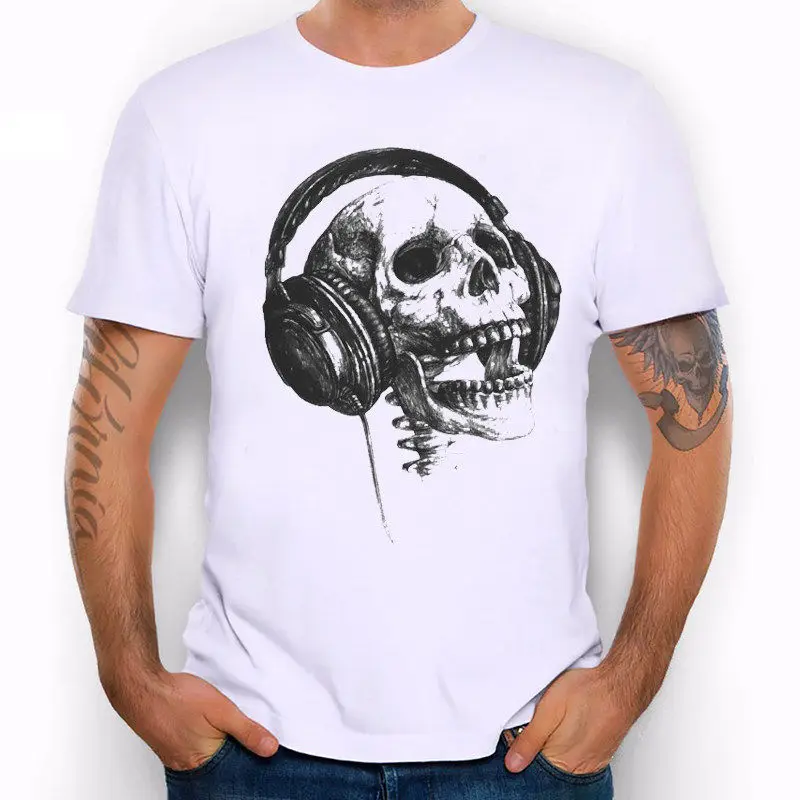 2019 Male Best Selling DJ Skeleton! Happy Skull Wearing Big Headphones