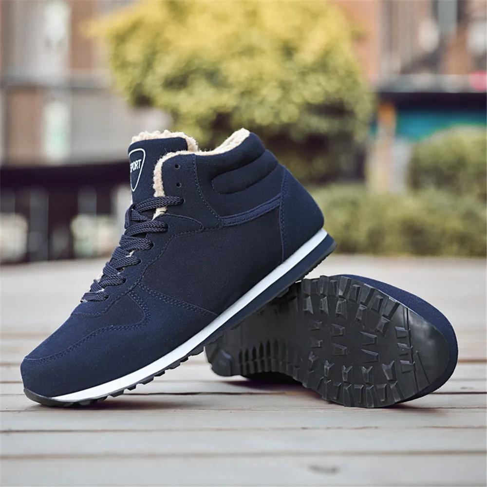 

Size 11 for Men Winter Running Shoes Super Warm Snow Boots Lightweight Walking Sports Lace Up Sneakers Man Thick Velet Trainers