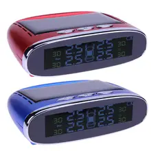 Мини портативный солнечный автомобиль TPMS система контроля давления в шинах ЖК-дисплей в режиме реального времени температура 4 Внешний датчик