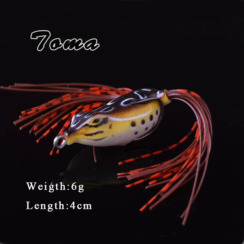 TOMA 5 piezas Rana Señuelos de pesca Kit 6g 15g de serpiente atraer Topwater flotante Rana cebos con caja de pesca isca Artificial