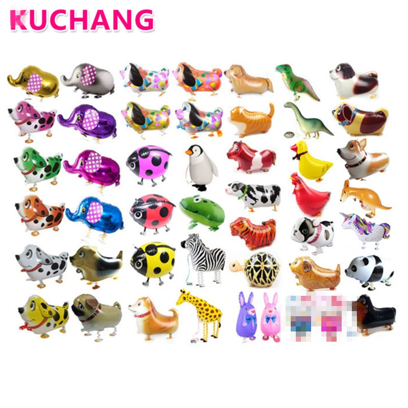 

100pcs/lot Walking Animal Balloon Cute Cat Dog Rabbit Panda Dinosaur Tiger Pet Birthday Party Wedding Decorations kid Toy Supply