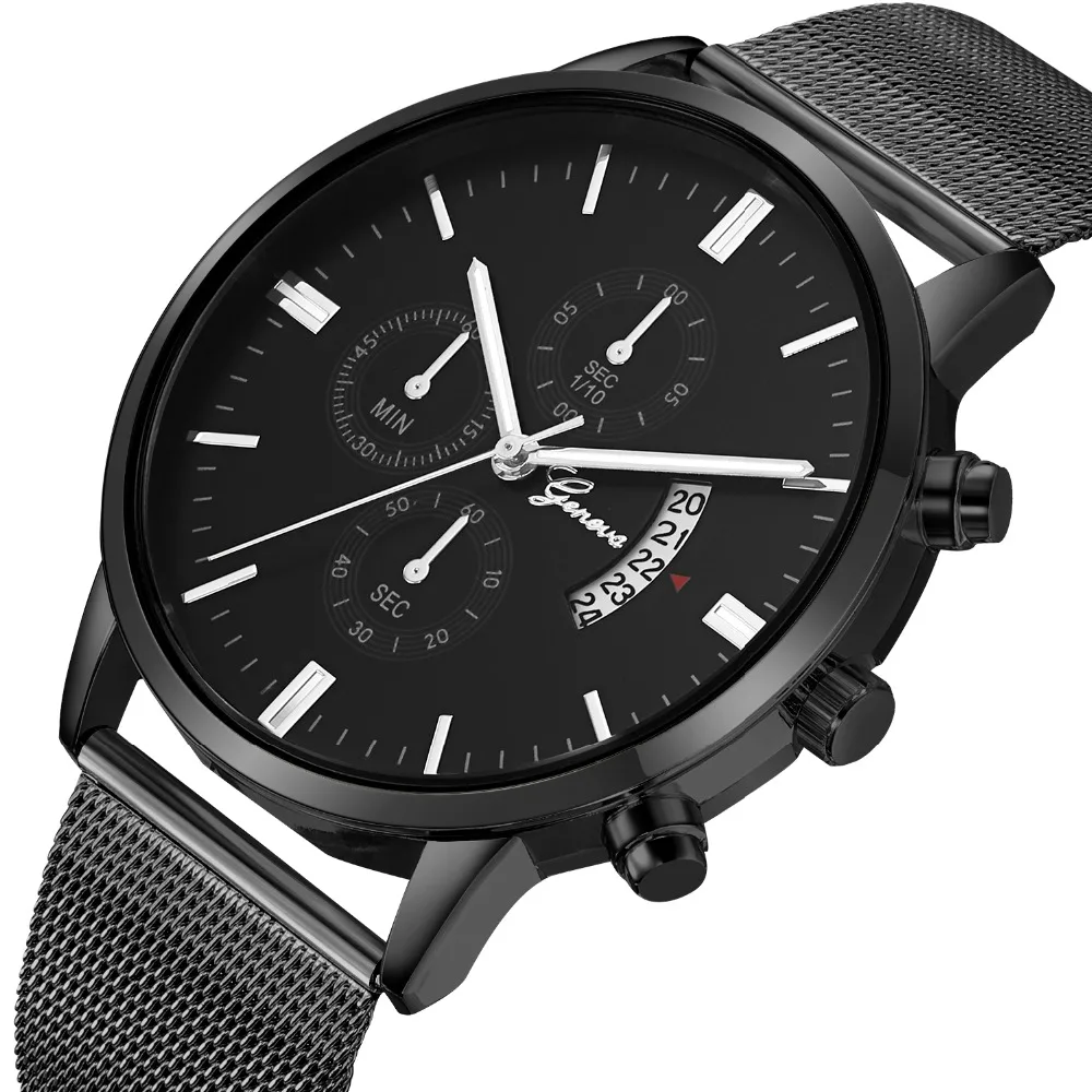 Geneva мужские часы модные часы в деловом стиле водонепроницаемые мужские часы простые взрослые наручные часы кварцевые часы мужские наручные часы