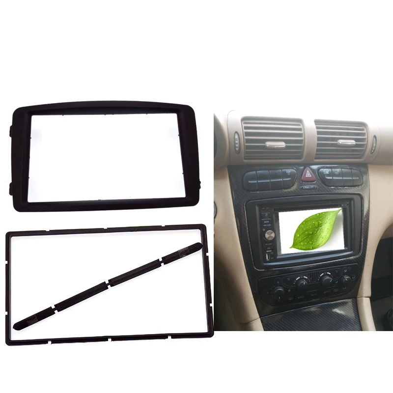 Doppel Din Auto Radio Fascia Fit Fur Mercedes Benz C Klasse W203 2002 2004 Dvd Player Panel Kits Stereo Audio Dash Rahmen Kit Panel Fascia Fascia W203fascia Panel Aliexpress