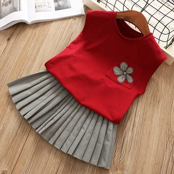 

fashion flower girls clothing sets 2019 summer princess toddler girl summer children clothing skirt+t-shirt 2pcs
