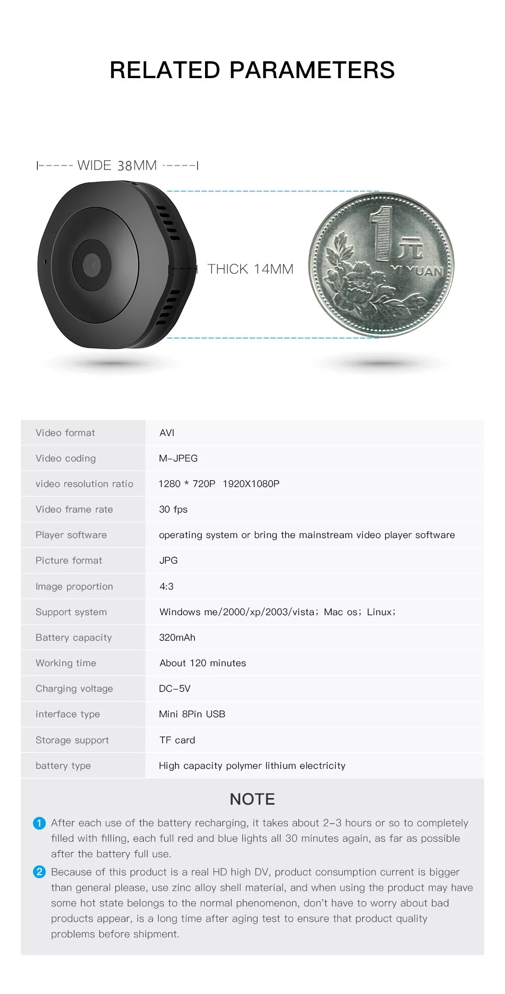 Volemer H6 Wifi Mini Camera Home Security IR Night Vision Wireless Ip Cam HD Motion Detection Portable Magnetic Handheld Camera (1)