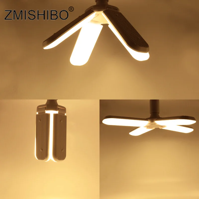 ZMISHIBO 30 Вт 45 Вт 55 Вт E27 светодиодный подвесной светильник Складная лопасть вентилятора Регулируемая лампа энергосберегающие светильники для гостиной