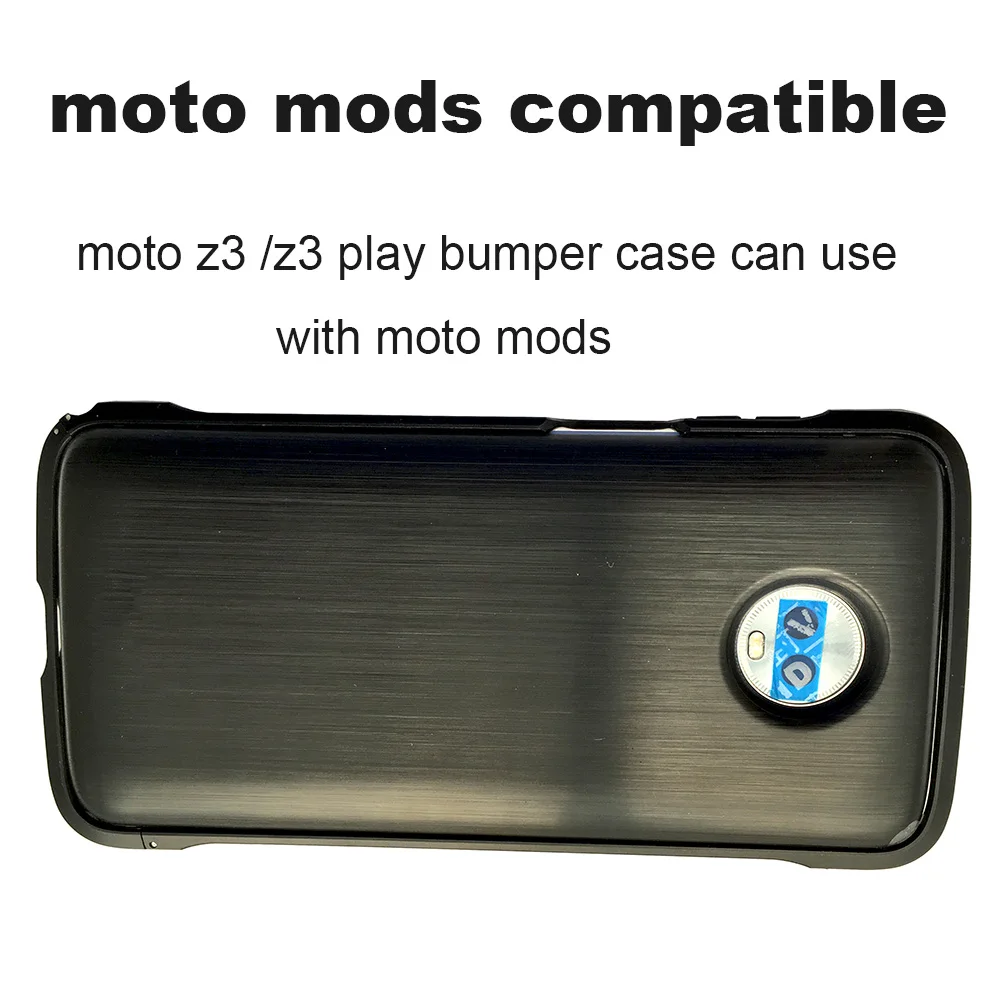 Moto Z4/Z3/Z3 Play/z2 play/z2 силы бампер чехол для motorola моды класса люкс Алюминий металлический каркас чехол