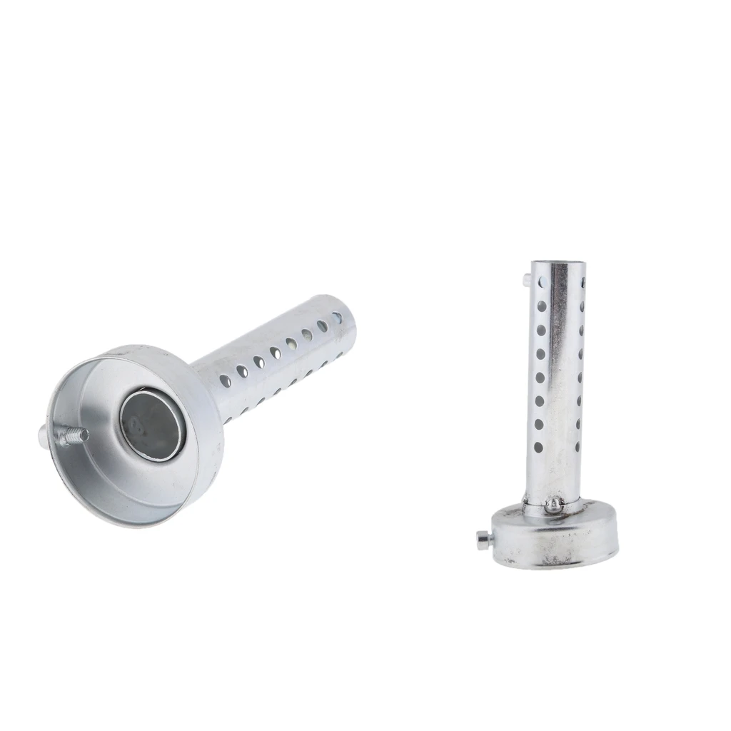 2pcs Motorcycle Tail Exhaust Can Pipe Baffle Muffler Silencer DB Killer Noise Sound Eliminator 60mm Silver