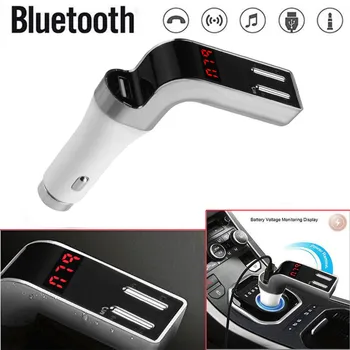 

Franchise Bluetooth Car Kit Handsfree LCD FM Transmitter Radio Adapter MP3 Player Dual USB Charger SD Remote Safety Microphone #