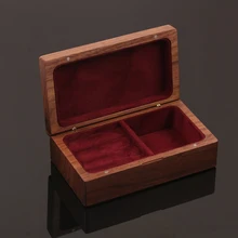 Ореховое Дерево Деревянный ящик для хранения квадратная коробка изготовленный на заказ кулон кольцо коробка мульти-функциональные украшения маленькую коробочку обработки 120*70*42 мм