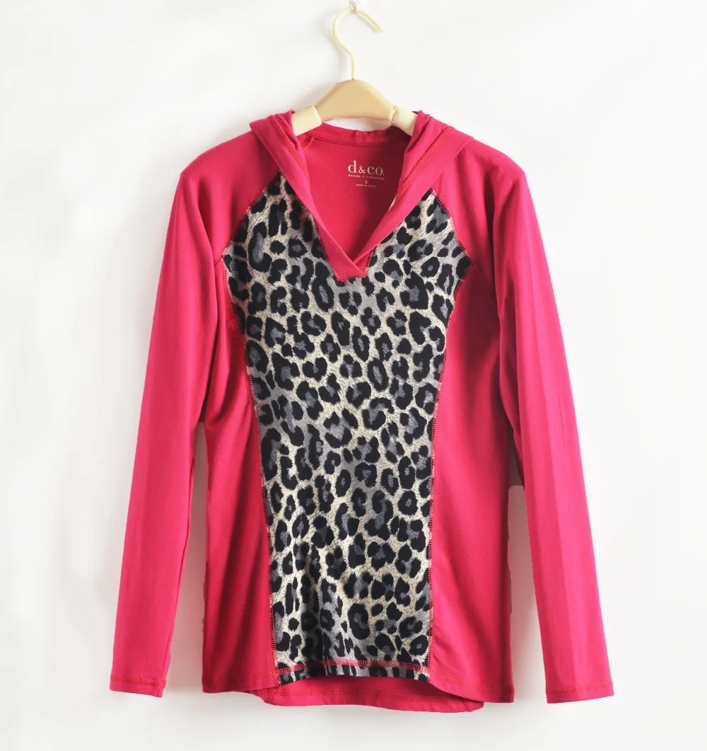 3Color 4XL 6XL Large Size Boutique Women Leopard Hoodie Pullover Plus Size Hooded Sweatshirt 