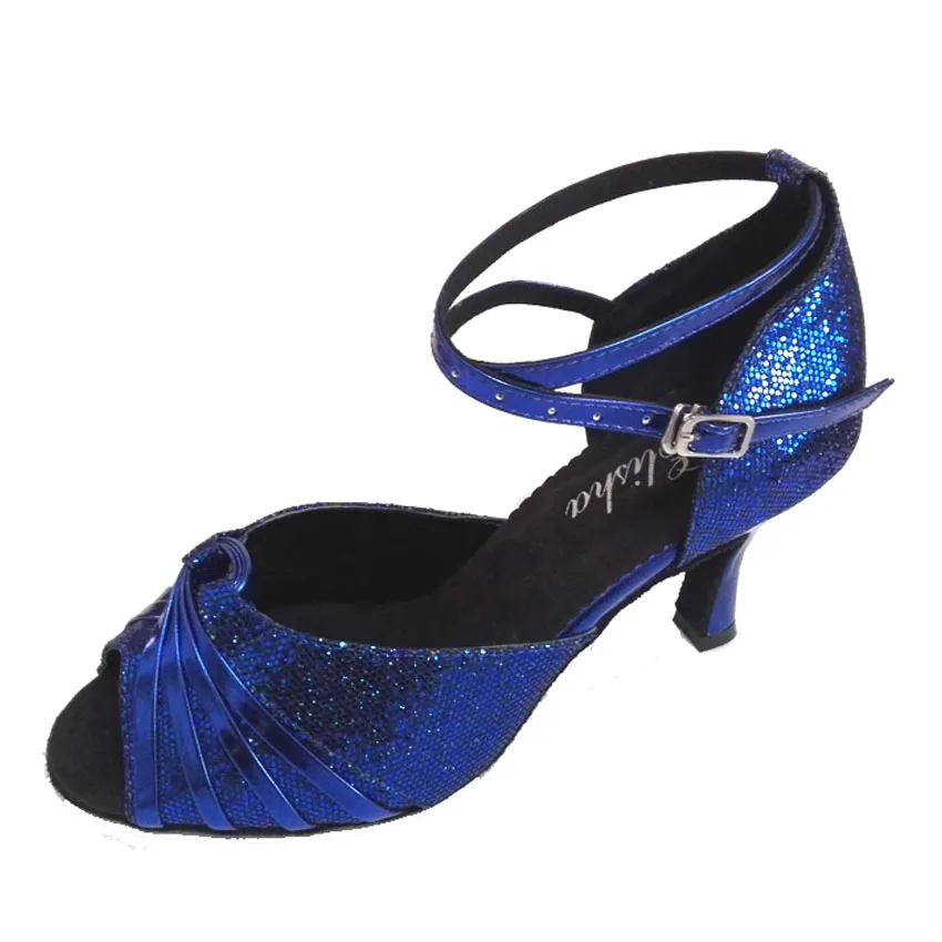 royal blue glitter heels