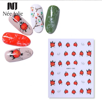 

1 Sheet Cute Red Birds Nail Stickers Adhesive Decals Nail Art Transfer Sticker Accessories Nail Decorations Design