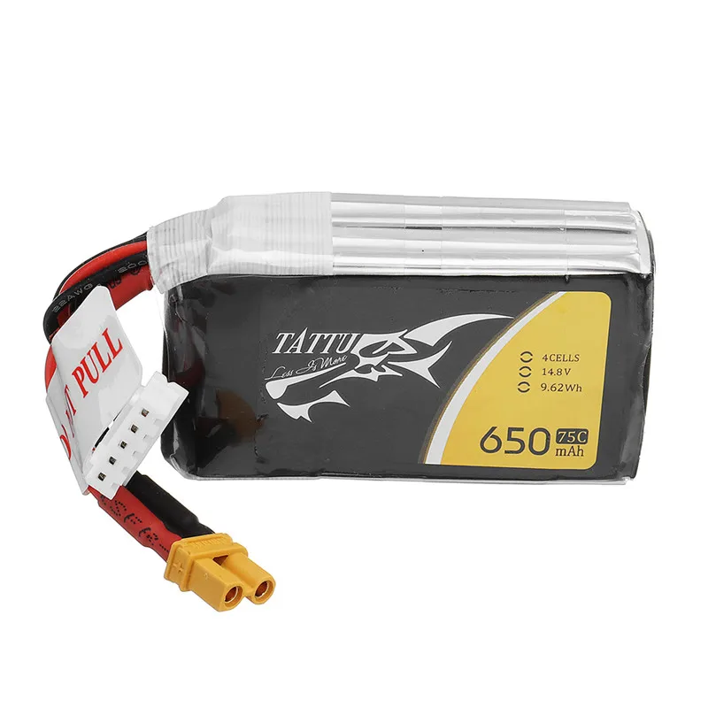 

Gens Tattu 14.8V 650mAh 75C 4S1P Lipo Battery With XT30 Plug Connector For RC FPV Quadcopter Drone Spare Part DIY Accessories