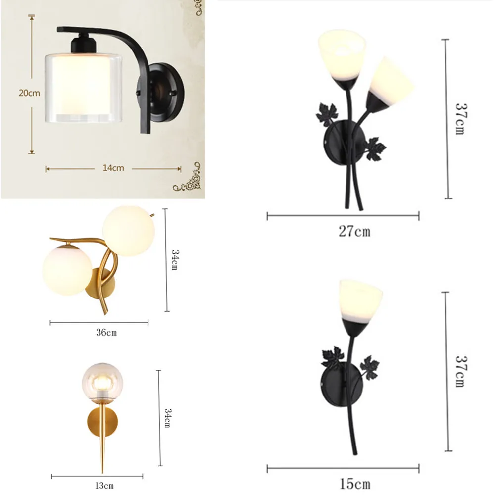 Современный светодиодный настенный светильник в скандинавском стеклянном шаре, настенные светильники для коридора, спальни, прикроватной кровати, гостиной, лестницы, балкона, настенные бра