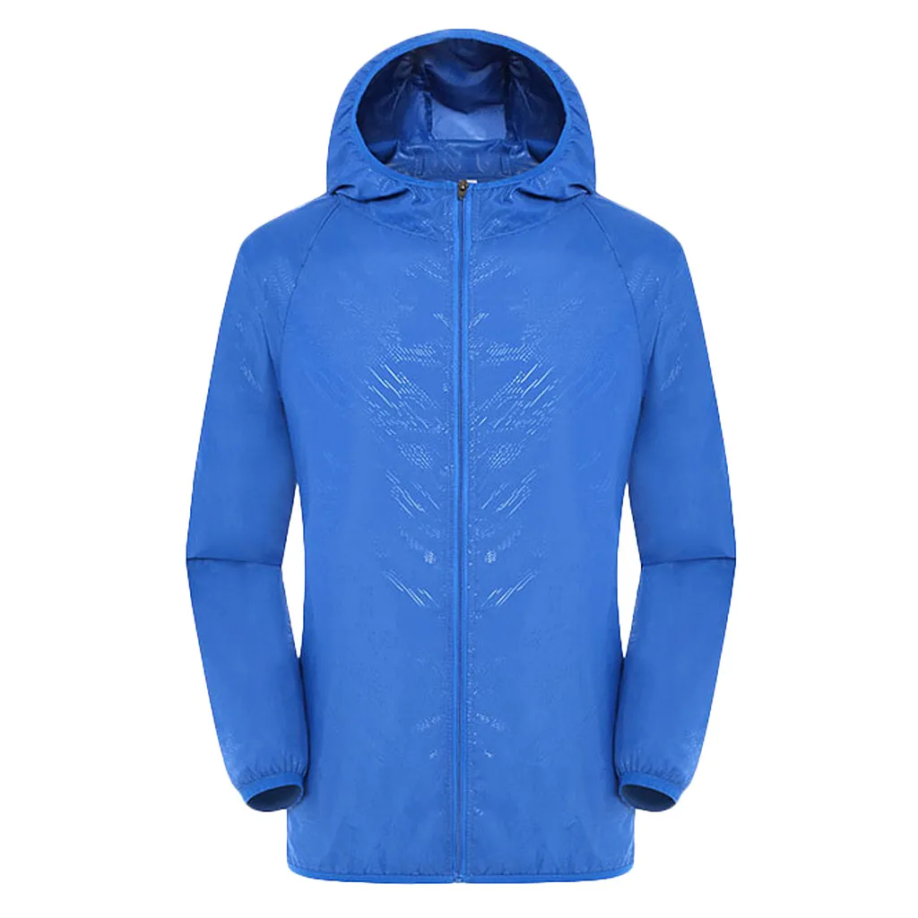 Куртки для мужчин и женщин, повседневные куртки, ветронепроницаемые, ультра-светильник, непромокаемая ветровка, верхняя одежда для улицы, зимняя одежда - Цвет: Синий