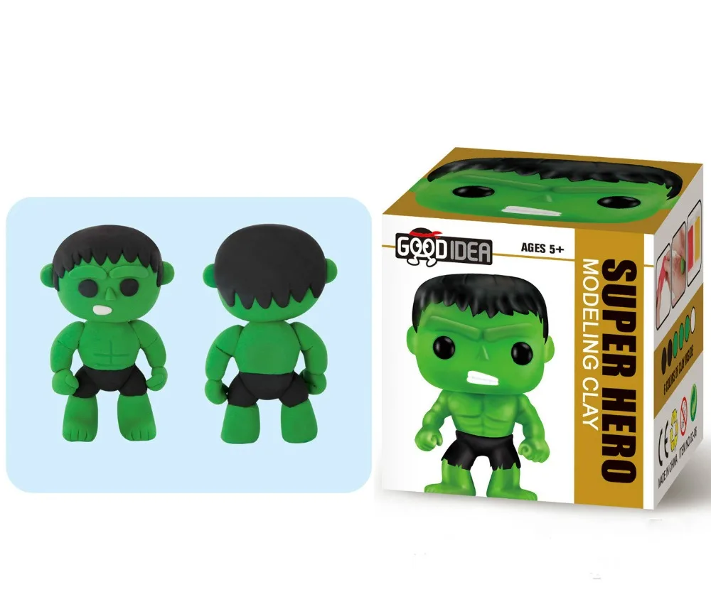 Children's Puzzle DIY Color Marvel plasticine slime toys Mud Batman SpongeBob Cartoon Character Super Heroes Polymer Clay Lizun