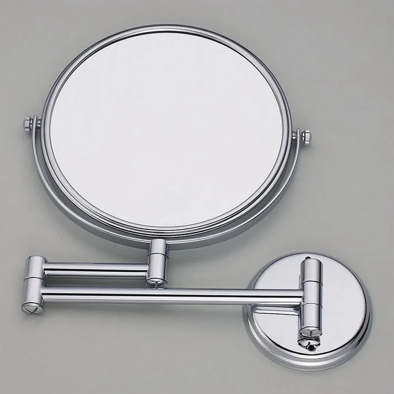 8 дюймов Зеркало для ванной комнаты 3X увеличение регулируемый настенный макияж зеркало двойной удлиняющий кронштейн 2-лицевая сторона Ванная комната зеркала KD002