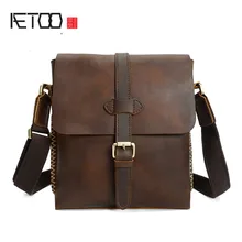 AETOO Новая мужская кожаная сумка на плечо mad horse, кожаная мужская сумка ручной работы в стиле ретро, мужская сумка-мессенджер для отдыха