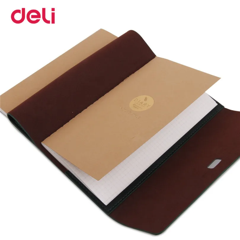 Deli Leather NOTEBOOK business Stationery 2 colors Office notebooks Diary Journal Sketchbook Refill Paper Notebook a diary gift Deli Leather NOTEBOOK business Stationery 2 colors Office notebooks Diary Journal Sketchbook Refill Paper Notebook a diary gift
