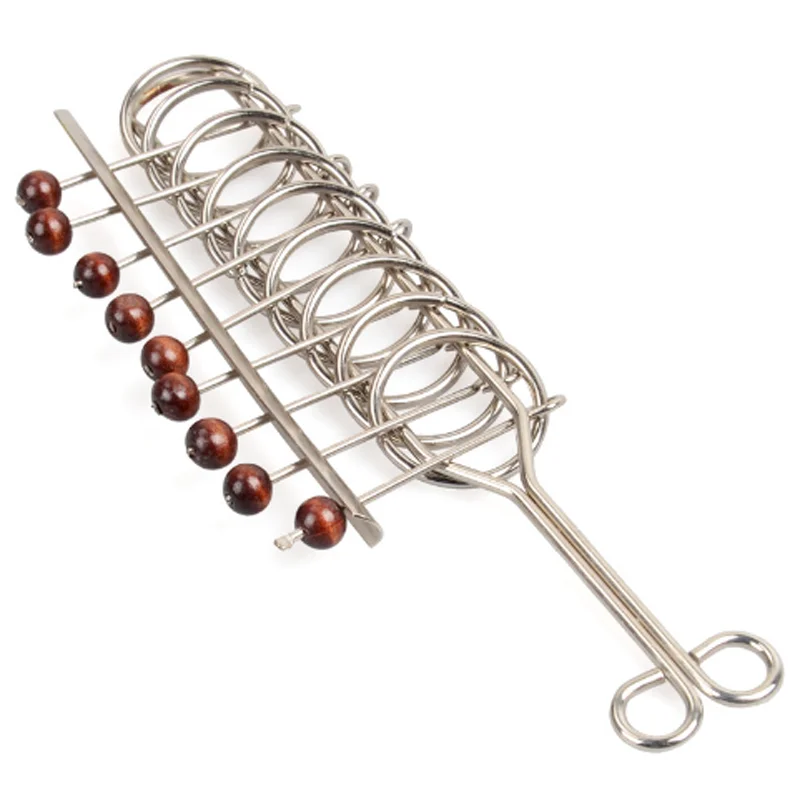 

1 Set New Children Metal Brain Teaser Condenses Puzzle Toy Chinese Traditional Nine Rings Intellectual Deduction Toys