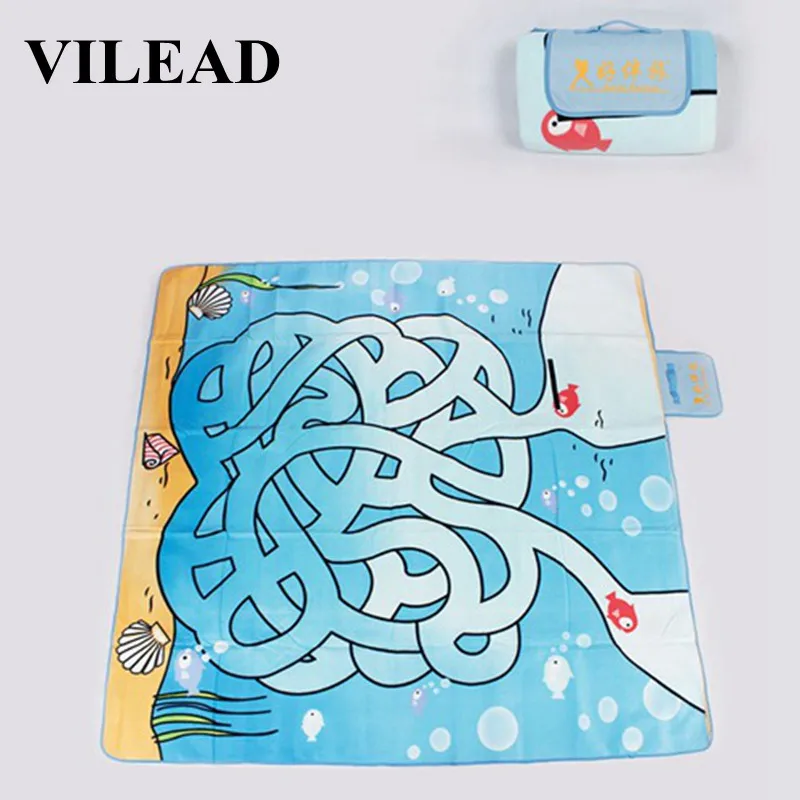 VILEAD 5 ألوان 200*200 نزهة التخييم حصيرة في الهواء الطلق بطانية للماء زائد حجم الشاطئ فراش الطفل تسلق للطي المحمولة pic