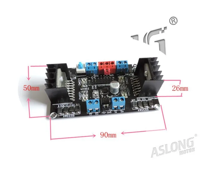 Aslong 6-12 v dc Мотор привод Щит Плата расширения L298NS