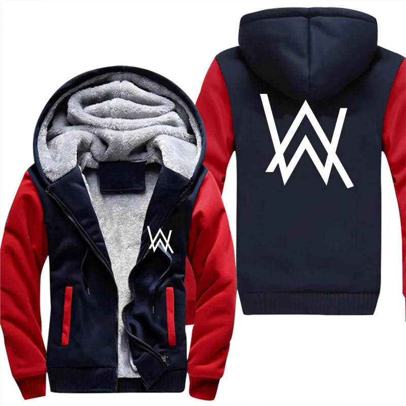 Alan Olav Walker DJ Hooded Hoodie Zip Men Jacket Coat Leisure Sportswear Unisex